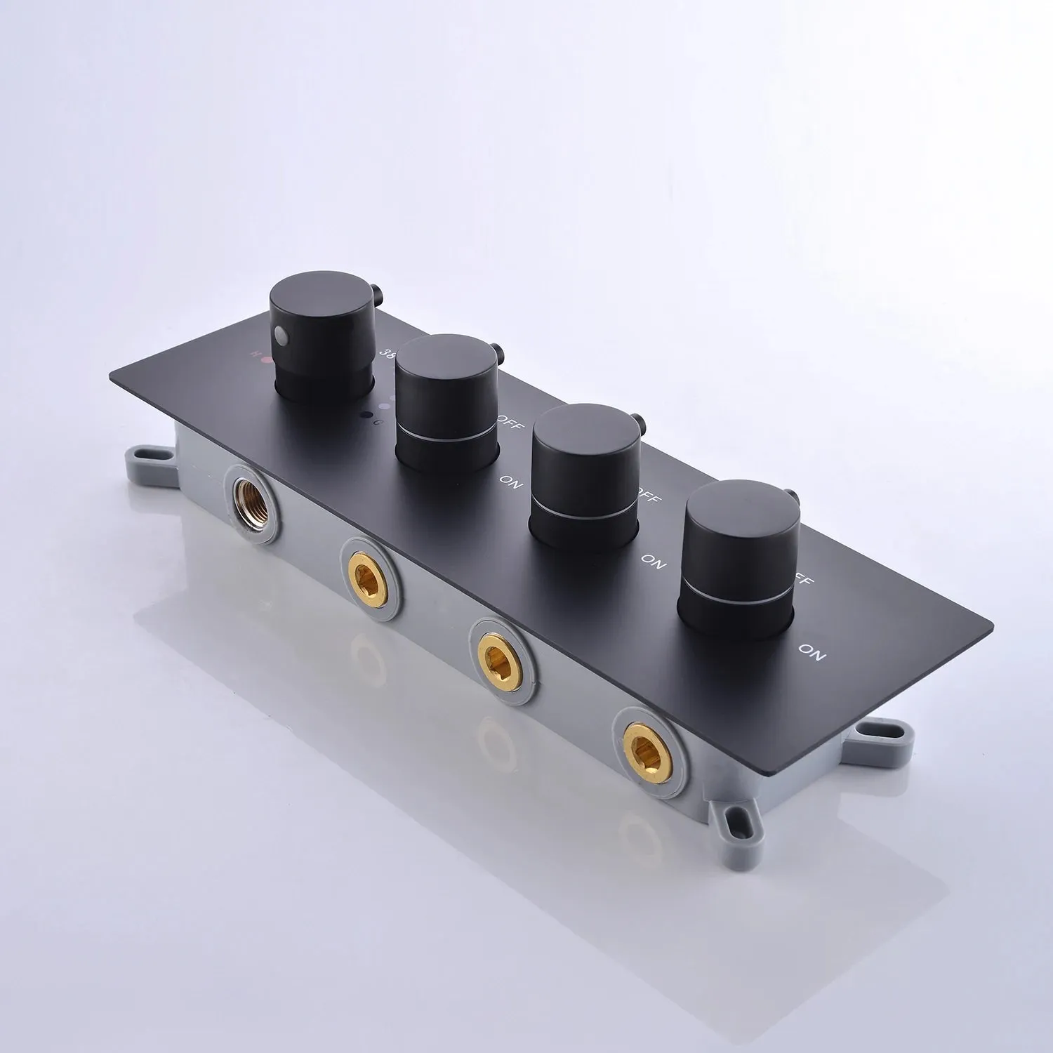 SKY RAIN High-Quality Black Massage Shower Head Panel