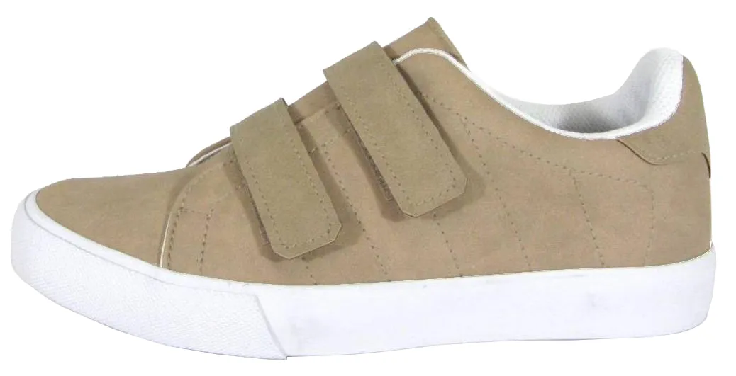 Soda Women's Closed Round Toe Velcro Strap Platform Flatform Low Top Sneaker
