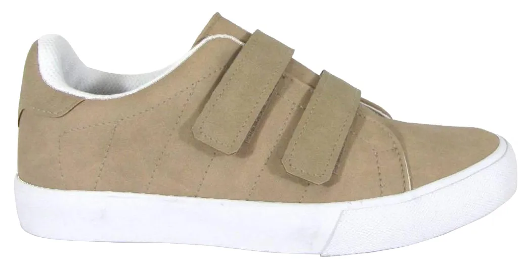 Soda Women's Closed Round Toe Velcro Strap Platform Flatform Low Top Sneaker