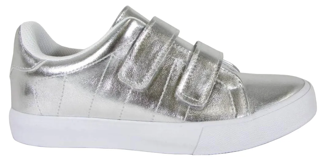 Soda Women's Closed Round Toe Velcro Strap Platform Flatform Low Top Sneaker