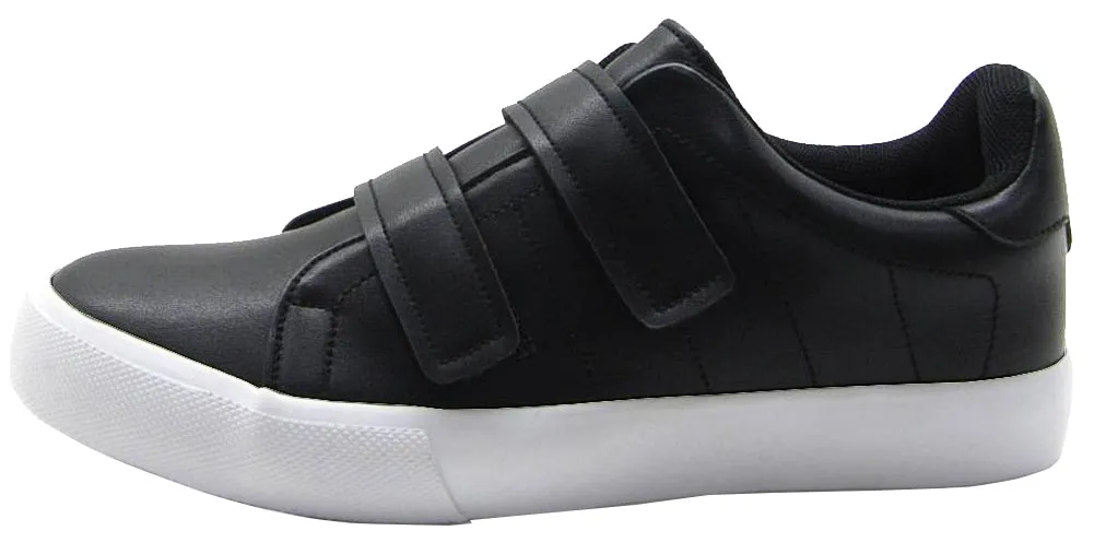 Soda Women's Closed Round Toe Velcro Strap Platform Flatform Low Top Sneaker