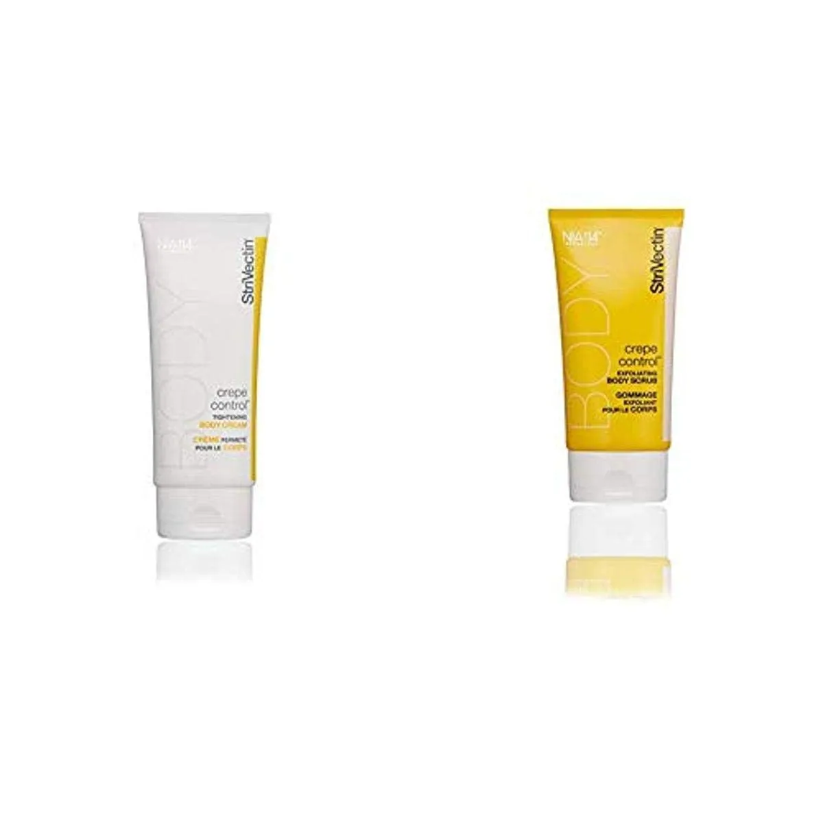 StriVectin Crepe Control Tightening Body Cream, 6.7 Fl Oz with Crepe Control Exfoliating Body Scrub, 5 Fl Oz