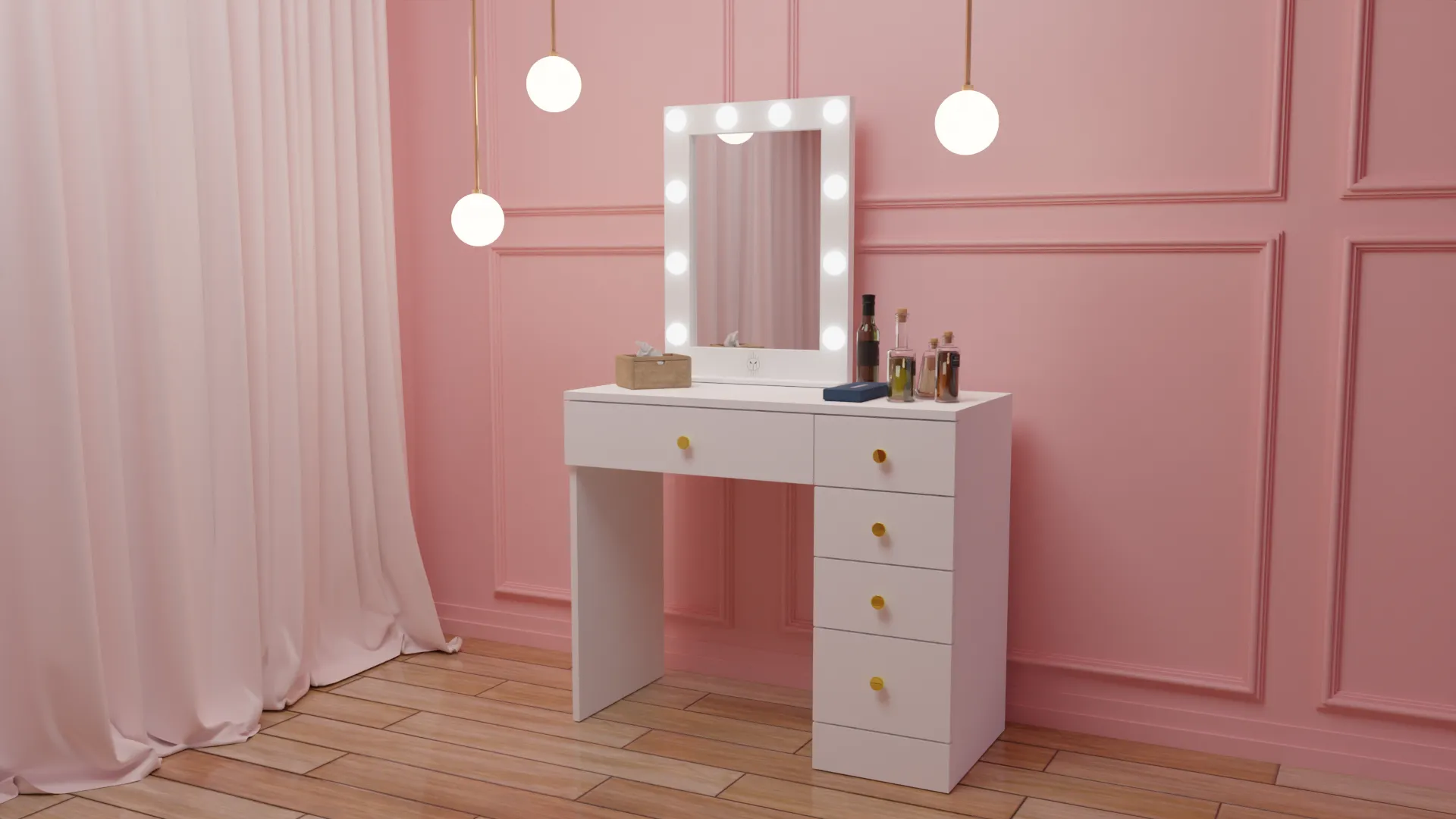 THE MAKEUP JUNKIE | MAKEUP VANITY WITH LED LIGHTS