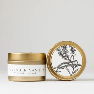 Tin Soy Candle: Lavender Vanilla