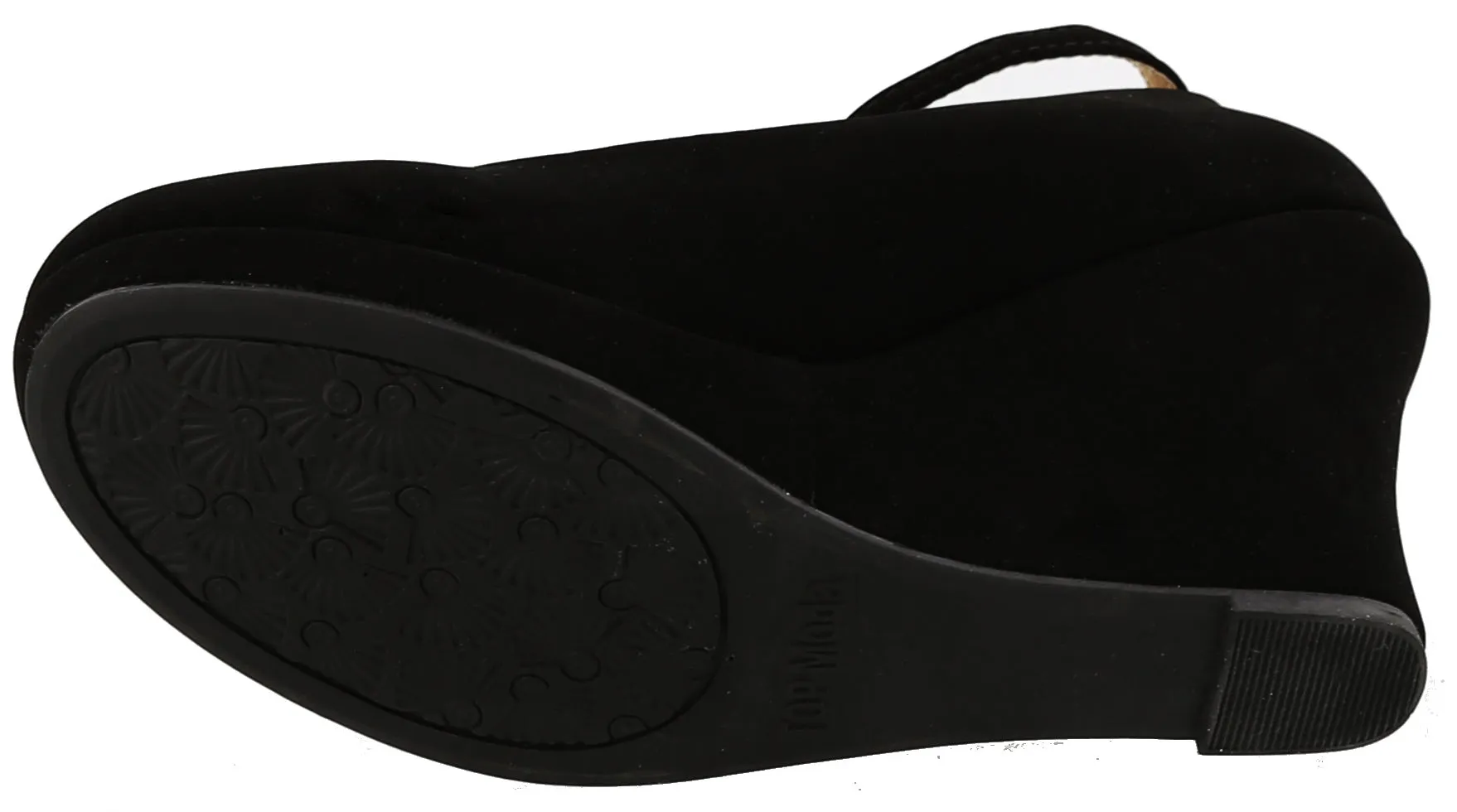 Top Moda Women's Ankle Strappy Round Closed Toe Platform Wedge