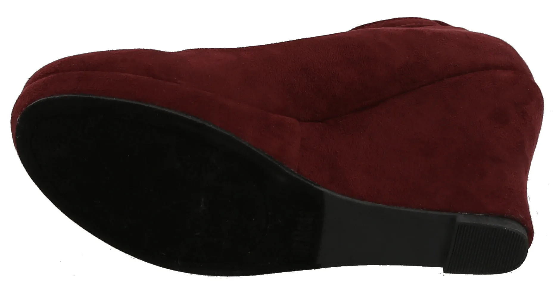 Top Moda Women's Ankle Strappy Round Closed Toe Platform Wedge